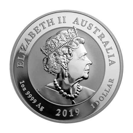 Srebrna Moneta Dwa Smoki 1 uncja 2019