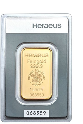 1 uncja (31,1g) Sztabka złota LBMA