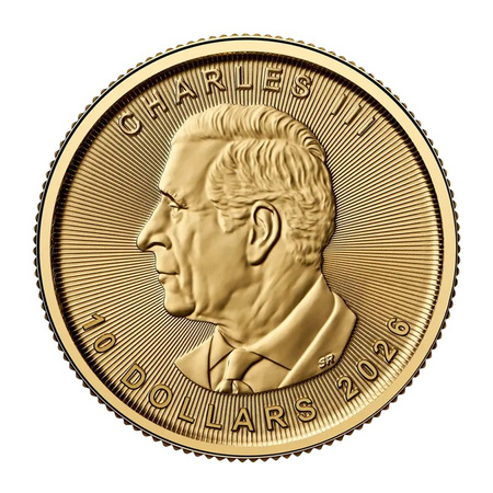 Złota Moneta Kanadyjski Liść Klonowy 1/4 uncji 2026