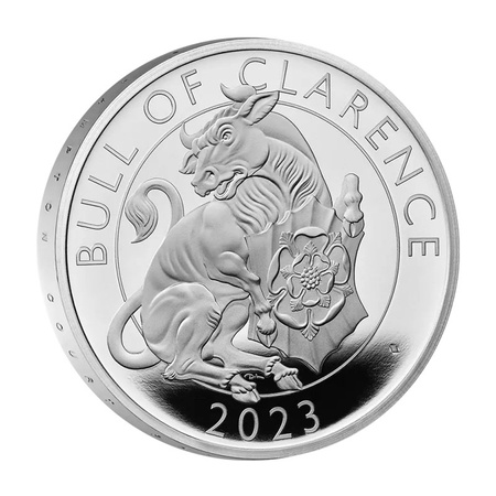 Srebrna Moneta Byk z Clarence z serii Bestie Królowej PROOF 1 uncja 2023