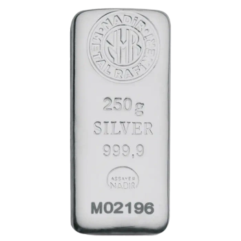 Sztabka srebra 250g 999,9 Nadir LBMA