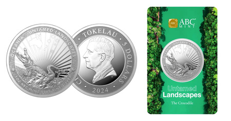 Srebrna Moneta Krokodyl 1 uncja Untamed Landscapes 2024