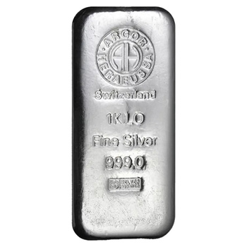 Sztabka srebra 1 kg 999 Argor-Heraeus LBMA