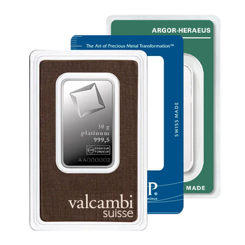 50g Sztabka platyna LBMA