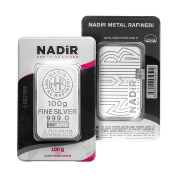 Sztabka srebra 100g Nadir LBMA