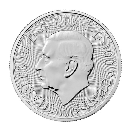 Platynowa Moneta Britannia Król Karol III 1 uncja 2024