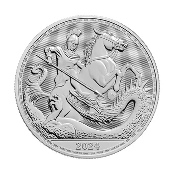 Srebrna Moneta Św. Jerzy i Smok z serii Bestie Królowej 1 uncja 2024