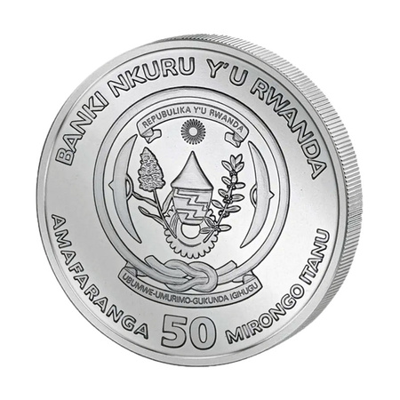 Srebrna Moneta Rwanda Trzewikodziób 1 uncja 2019