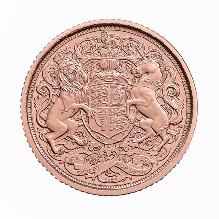 Złota Moneta Pół Suwerena Król Karol III 2022