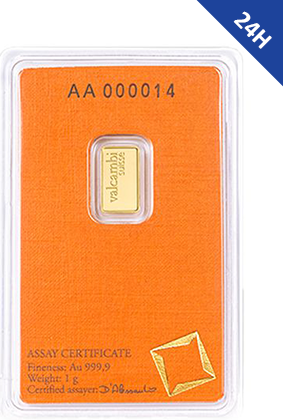 1g Sztabka złota Valcambi 24h