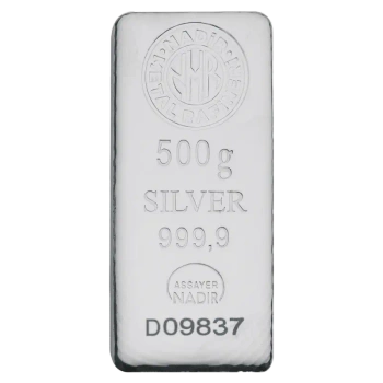 Sztabka srebra 0,5 kg 999,9 Nadir LBMA