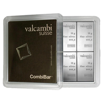 10 x 10g Sztabka srebra CombiBar Valcambi LBMA