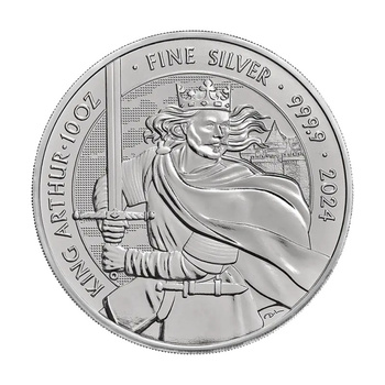 Srebrna Moneta Król Artur z serii Mity i Legendy 10 uncji 2024