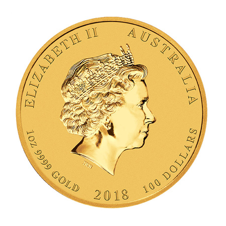 Moneta Lunar II Rok Psa 1 uncja zloto 2018