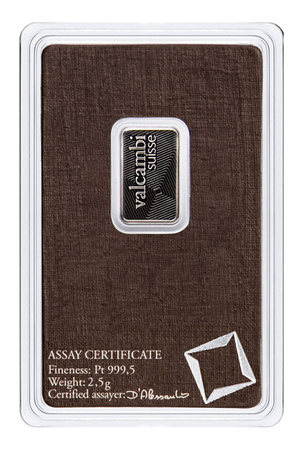 2,5g Sztabka platyna Valcambi