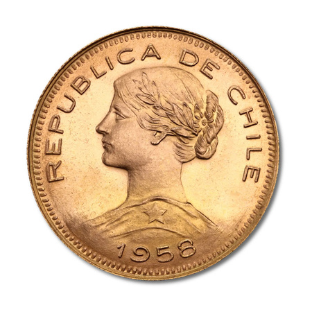 Złota Moneta 100 Peso Chile 1895 -1980