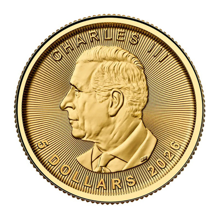 Złota Moneta Kanadyjski Liść Klonowy 1/10 uncji 2026