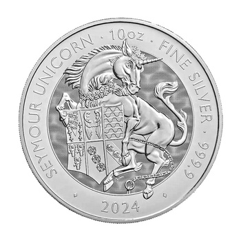 Srebrna Moneta Jednorożec z serii Bestie Królowej 10 uncji 2024