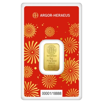 Sztabka złota Rok Węża 5g  Argor-Heraeus 2025