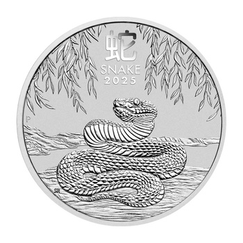 Srebrna moneta Lunar III Rok Węża 5 uncji 2025