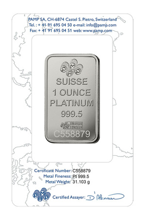 31,1g Sztabka platyna PAMP