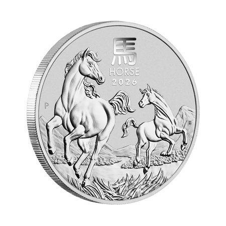 Srebrna moneta Lunar III Rok Konia 1 uncja 2026