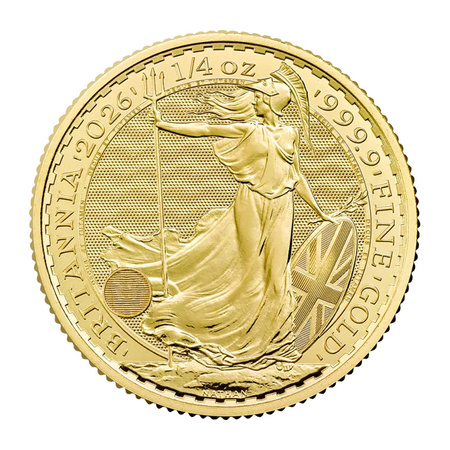 Złota Moneta Britannia 1/4 uncji. Karol III - 2026