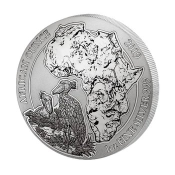 Srebrna Moneta Rwanda Trzewikodziób 1 uncja 2019
