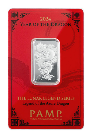10g Sztabka srebra Lunar Legends - Azure Dragon 10g PAMP 2024