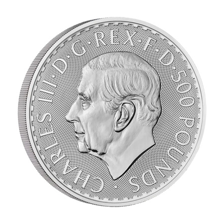 Srebrna Moneta Britannia Król Karol III 1000g srebra 2023