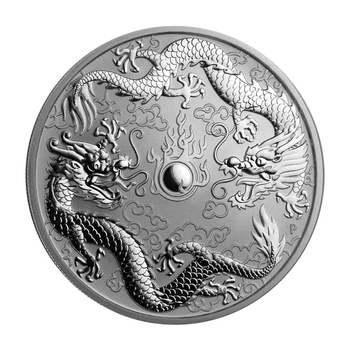 Srebrna Moneta Dwa Smoki 1 uncja 2019