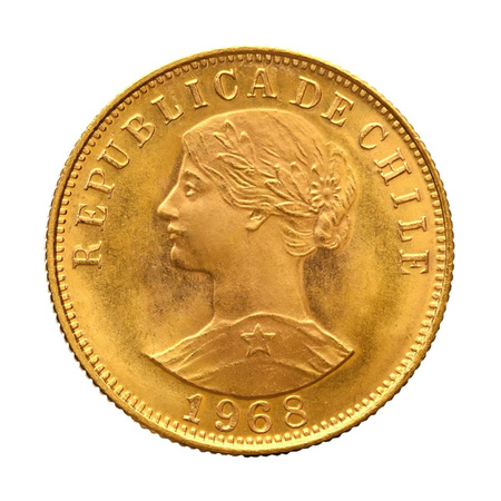 Złota Moneta 50 Peso Chile Liberty 1926 -1980