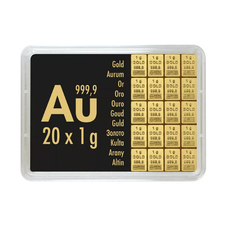 20g x 1g Sztabka złota CombiBar Valcambi LBMA