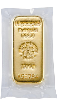 500g Sztabka złota LBMA