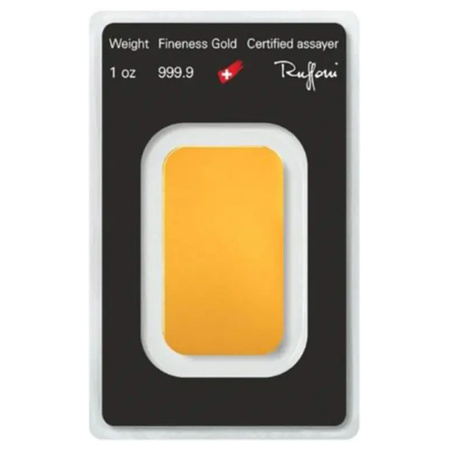 1 uncja (31,1g) Sztabka złota Argor-Heraeus LBMA