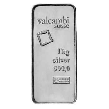 Sztabka srebra 1 kg 999 Valcambi LBMA