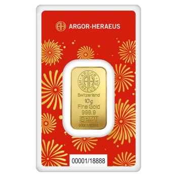 Sztabka złota Rok Węża 10g  Argor-Heraeus 2025