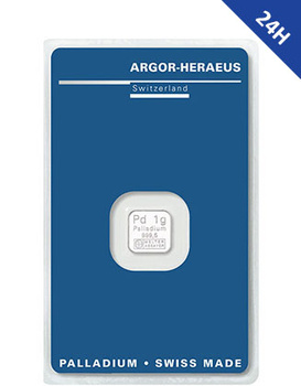 Sztabka palladu 1g Argor-Heraeus LBMA