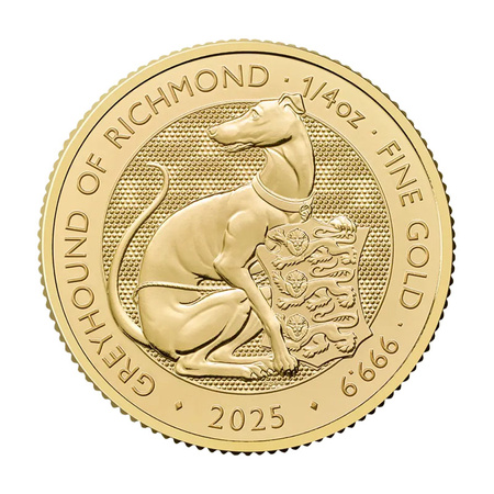 Złota Moneta Chart z Richmond Bestie Tudorów 1/4 uncji 2025 