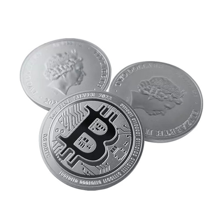 Srebrna Moneta Bitcoin 1 uncja