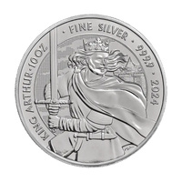 Srebrna Moneta Król Artur z serii Mity i Legendy 10 uncji 2024