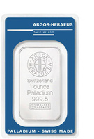 1 uncja (31,1g) Sztabka palladu