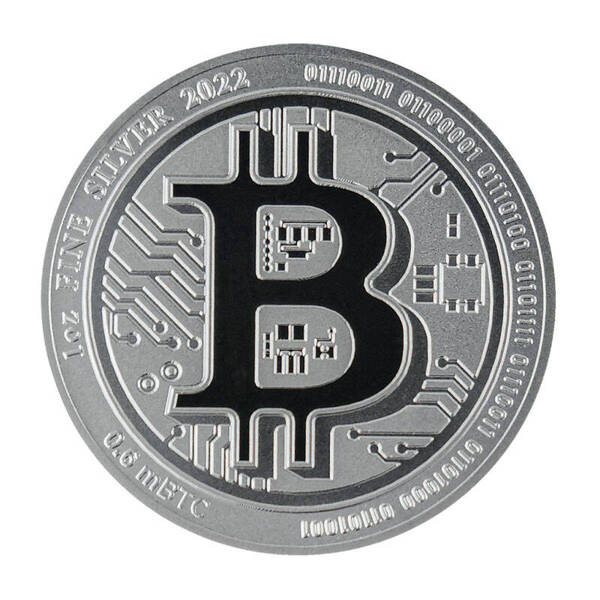 Srebrna Moneta Bitcoin 1 uncja
