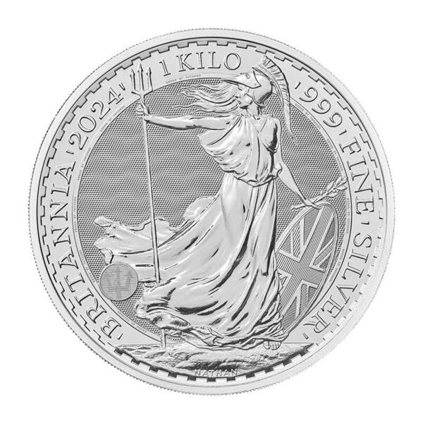 Srebrna Moneta Britannia Król Karol III 1000g srebra 2024